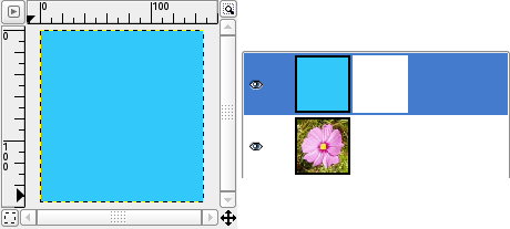 Eine Ebene mit einer Ebenenmaske